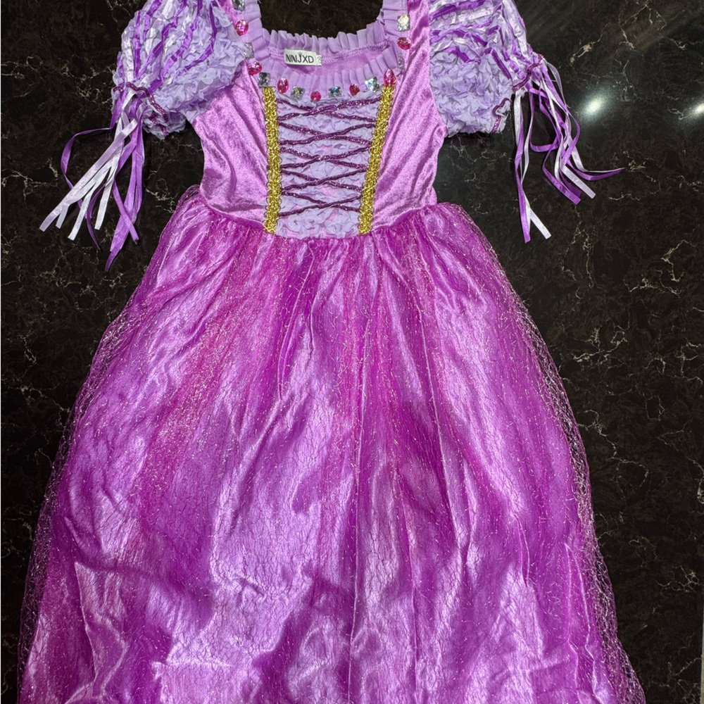 Rapunzel-Inspired Princess Costume Dress (Girls)